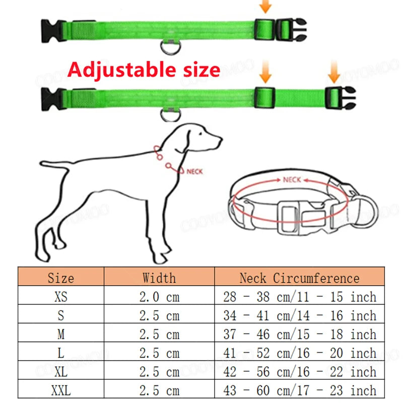 Peitoral LED de Segurança para Cães – Recarregável
