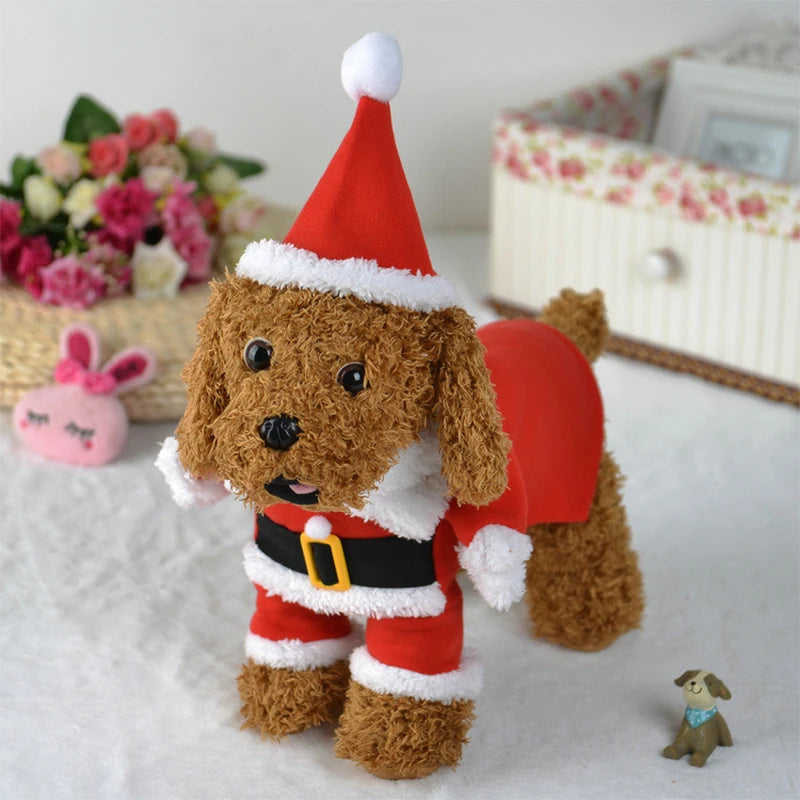Fato de Pai Natal para Cães e Gatos – Roupa de Festas e Natal