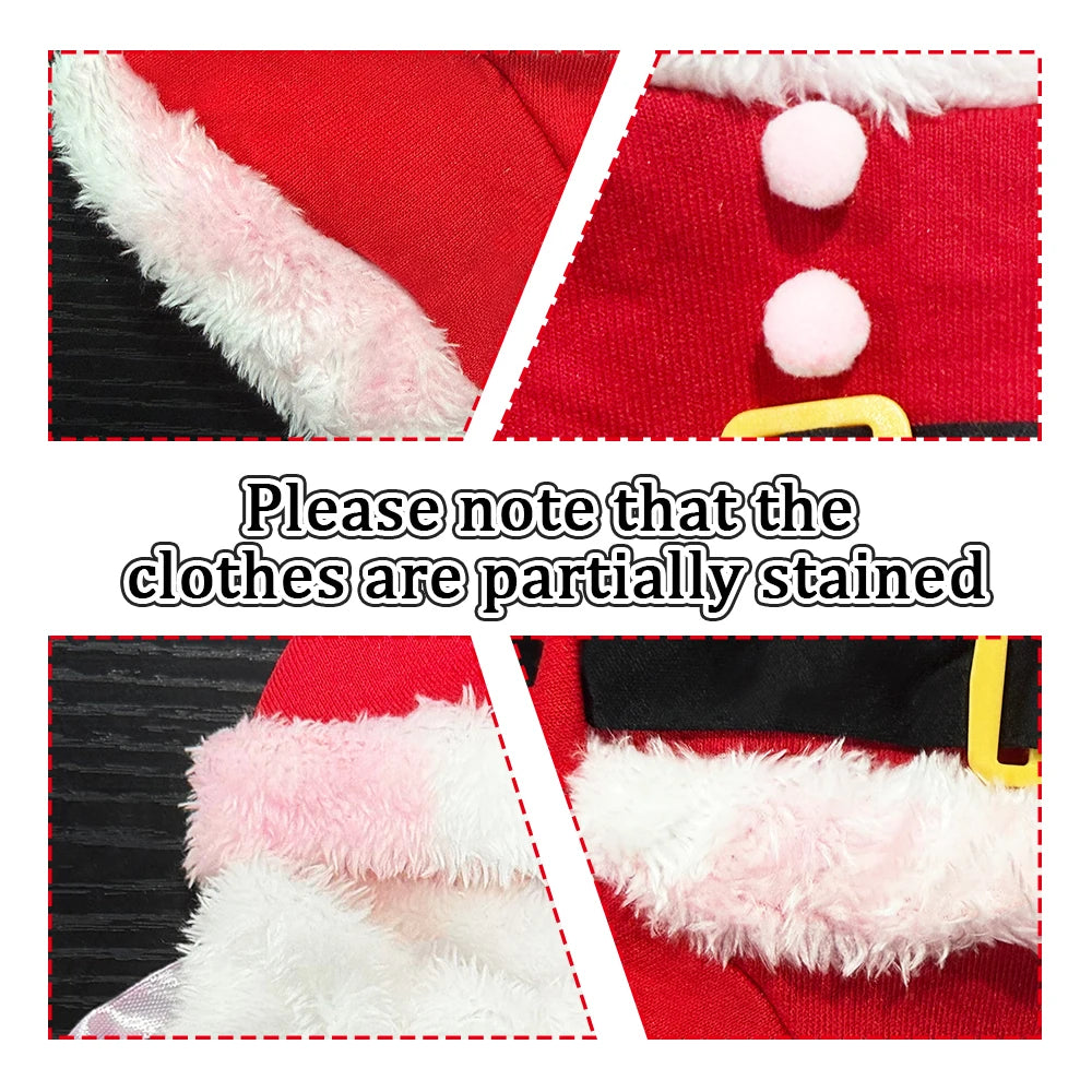 Fato de Pai Natal para Cães e Gatos – Roupa de Festas e Natal